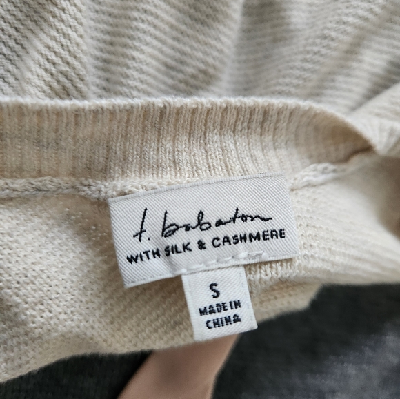 Babaton two tone Bailey tie low back knit sweater - Picture 4 of 5